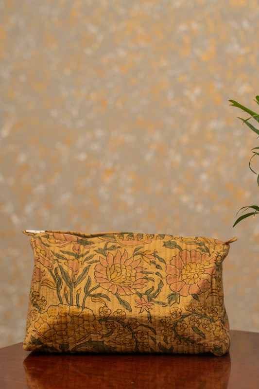 Awdhesh Kumar Bagru Blossom Cotton Hand Block Printed Tote Bag for Women