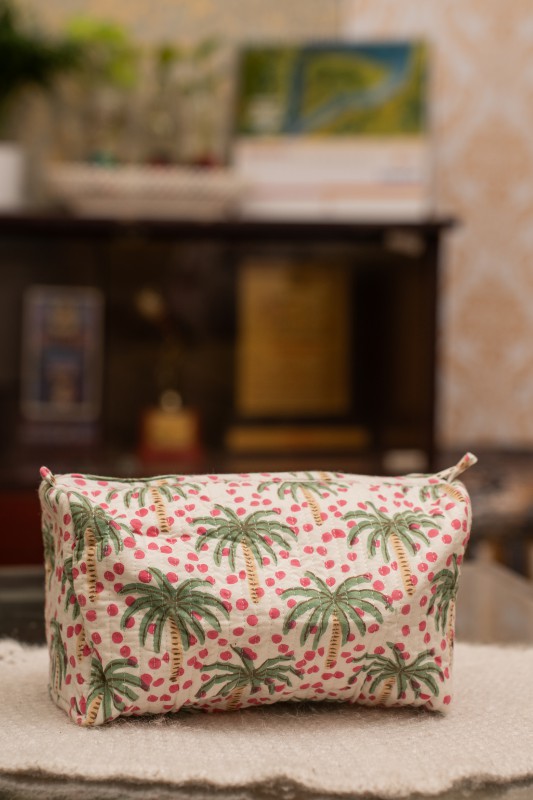 Awdhesh Kumar Tropical Bliss Cotton Hand Block Printed Tote Bag for Women