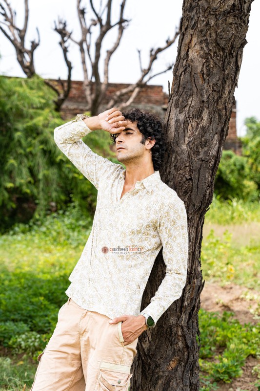 Handmade cotton printed full sleeve shirt Indian handmade shirt